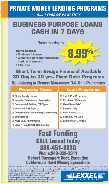 Private Money Lending Programs